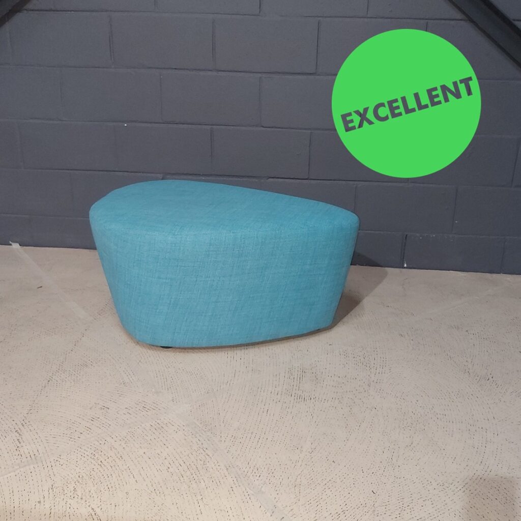 Used Ottoman Triangle Blue Omnia Fabric